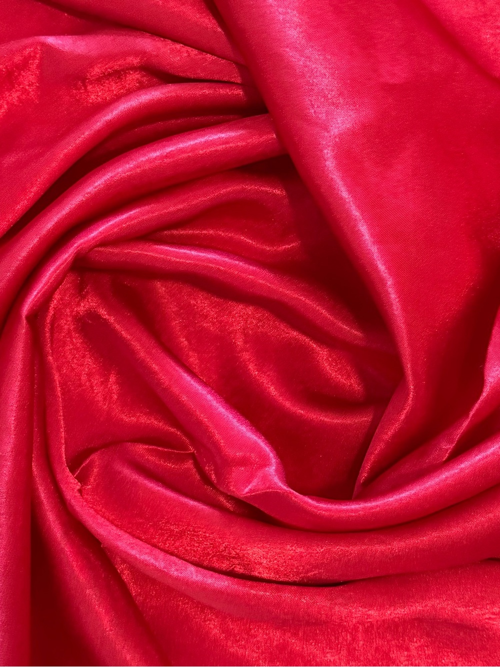 Vibrant Red Luxurious Glacier Satin Fabric